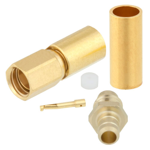 SSMC Plug (Male) Connector for RG316, RG174, RG188, LMR-100A, LMR-100A-FR Cable, Crimp/Solder Fairview Microwave FMCN1291