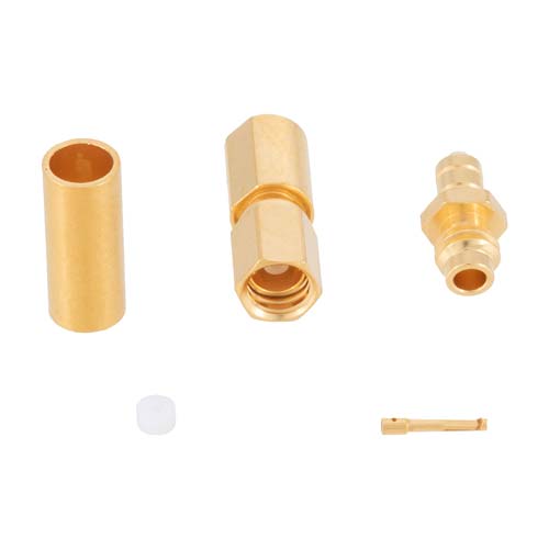 SSMC Plug Connector for RG316-DS, RG188-DS Cable, Crimp/Solder, Gold Plated Berllium Copper Body, Length 0.7 In Fairview Microwave FMCN1292