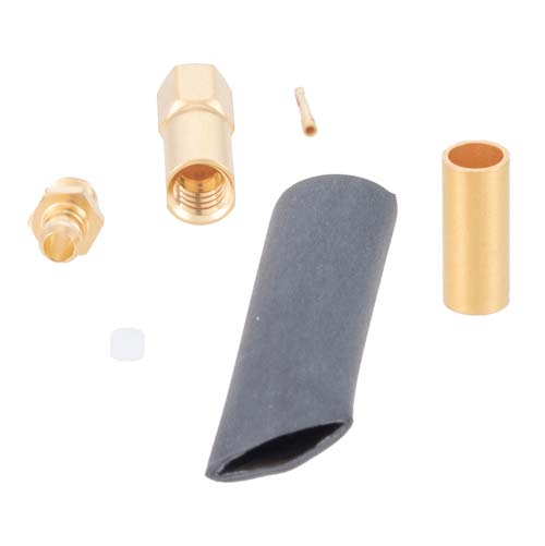 SSMC Plug Connector for RG316-DS, RG188-DS Cable, Crimp/Solder, Gold Plated Berllium Copper Body, Length 0.7 In Fairview Microwave FMCN1292