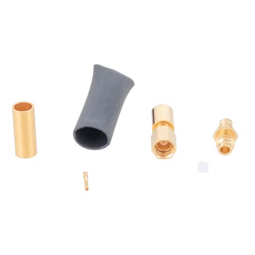 SSMC Plug Connector for RG316-DS, RG188-DS Cable, Crimp/Solder, Gold Plated Berllium Copper Body, Length 0.7 In Fairview Microwave FMCN1292