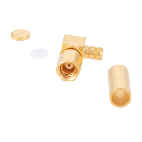 RA SSMC Plug Connector Crimp/Solder Attachment for RG316, RG174, RG188, LMR-100A, LMR-100A-FR Cable Fairview Microwave FMCN1297