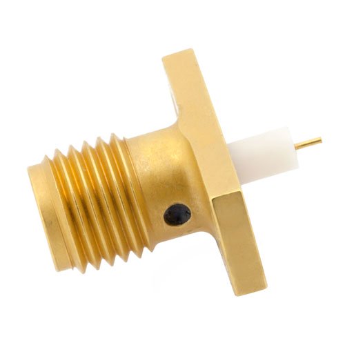 SMA Female (Jack) Connector Stub Terminal Compression, 2 Hole Flange (Panel Mount), .481 inch Hole Spacing Fairview Microwave FMCN1379