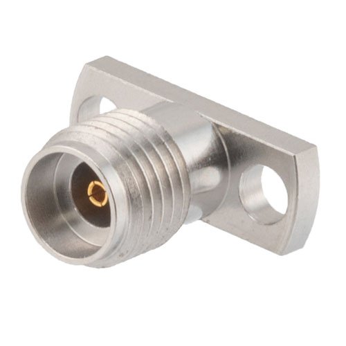 2.92mm Female (Jack) Connector Field Replaceable 2 Hole Flange (Panel Mount) 0.012 inch Pin, .355 inch Hole Spacing with Metal Contact Ring Fairview Microwave FMCN1653