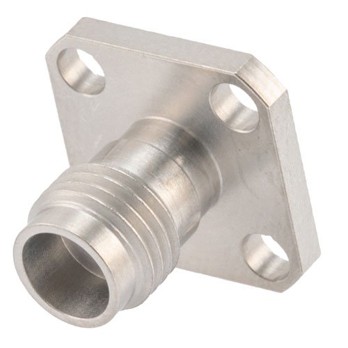 2.4mm Female (Jack) Connector Field Replaceable 4 Hole Flange (Panel Mount), .340 inch Hole Spacing 0.009 inch Pin with Metal Contact Ring Fairview Microwave FMCN1660