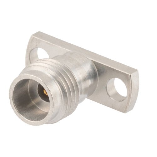 2.4mm Female (Jack) Connector Field Replaceable 2 Hole Flange (Panel Mount) 0.012 inch Pin, .400 inch Hole Spacing with Metal Contact Ring Fairview Microwave FMCN1677