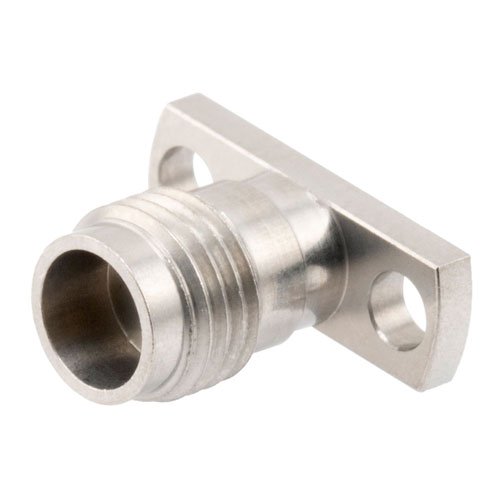 2.4mm Female Connector Field Replaceable Attachment 2 Hole Flange with EMI gasket, accepts 0.51mm (.020inch) pin Fairview Microwave FMCN1808