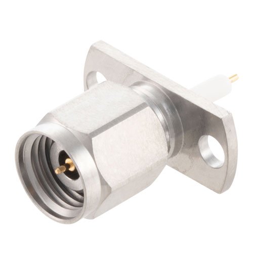 2.4mm Male Connector Pin Terminal Solder Attachment 2 Hole Flange , .481 inch Hole Spacing Fairview Microwave FMCN4382