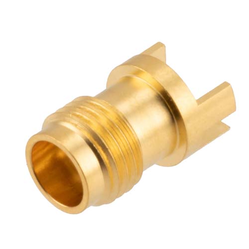 2.4mm Female (Jack) PCB Mount, Round Contact 50GHz VSWR1.25, 0.068 inches End Launch  PCB Connector Fairview Microwave FMCN45935