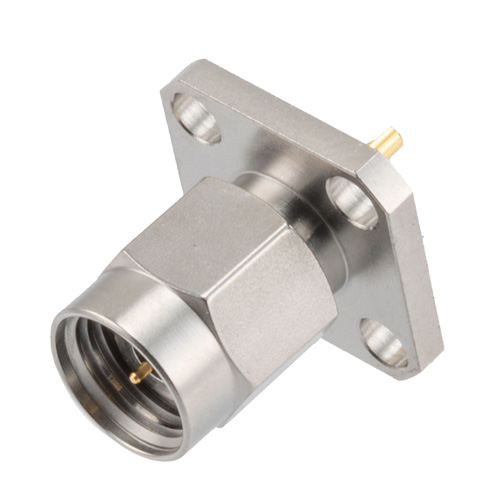 2.4mm Male (Plug) 4 hole 0.5 inches SQ with Solder Cup Contact 50Ghz VSWR1.2 Fairview Microwave FMCN45939