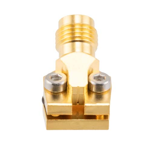 1.85mm Female (Jack) Connector 30 Degree Angle Solderless PCB Mount 2 Hole Flange 70GHz VSWR1.5 Fairview Microwave FMCN45946