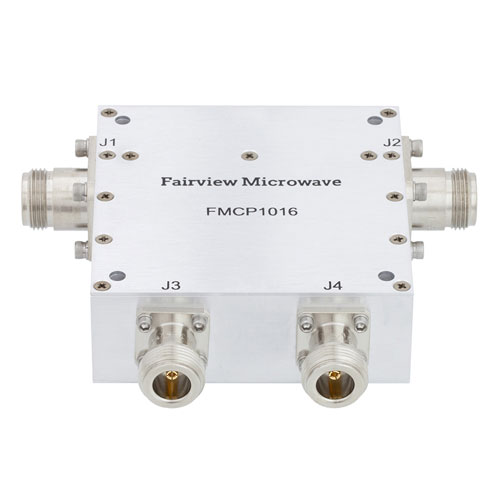 N Dual Directional Coupler 40 dB 4.2 GHz Rated to 200 Watts Fairview Microwave FMCP1016