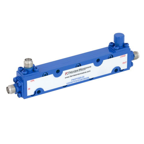 SMA Directional Coupler 20 dB Coupled Port From 800 MHz to 2.5 GHz Rated To 50 Watts Fairview Microwave FMCP1025-20