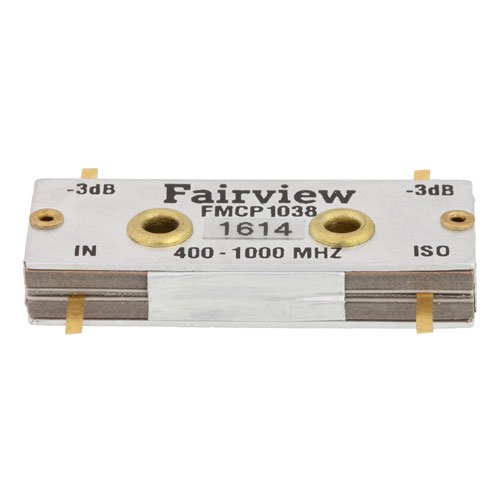 Drop-In 90 Degree Hybrid Coupler from 400 MHz to 1 GHz Rated to 400 Watts Fairview Microwave FMCP1038