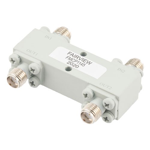 SMA 90 Degree Hybrid Coupler from 1.4 GHz to 2.5 GHz Rated to 50 Watts Fairview Microwave FMCP1145