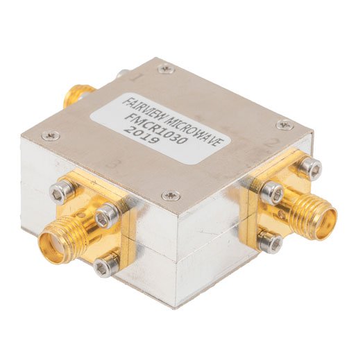 High Power Circulator SMA Female with 18 dB Isolation from 2 GHz to 4 GHz Rated to 100 Watts Fairview Microwave FMCR1030