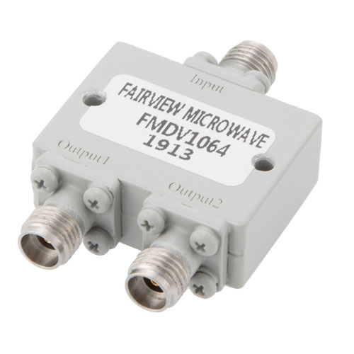 2 Way Power Divider 2.92mm Interface from 18 GHz to 40 GHz Rated at 20 Watts Fairview Microwave FMDV1064