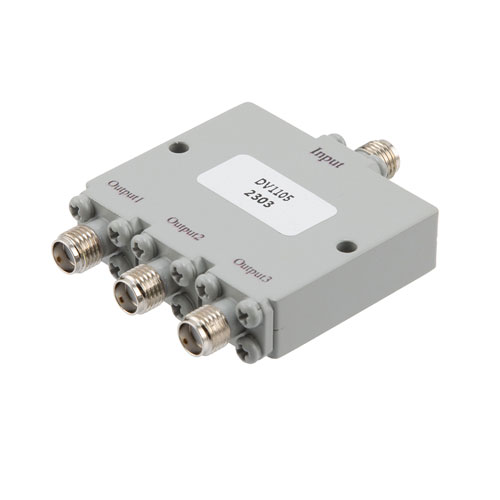 3 Way Power Divider SMA Connectors From 8 GHz to 18 GHz Rated at 30 Watts Fairview Microwave FMDV1105