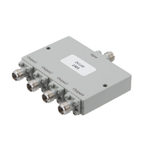 4 Way Power Divider 2.92mm Connectors From 26 GHz to 40 GHz Rated at 10 Watts Fairview Microwave FMDV1149