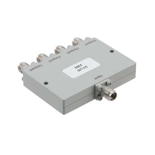 4 Way Power Divider 2.92mm Connectors From 26 GHz to 40 GHz Rated at 10 Watts Fairview Microwave FMDV1149