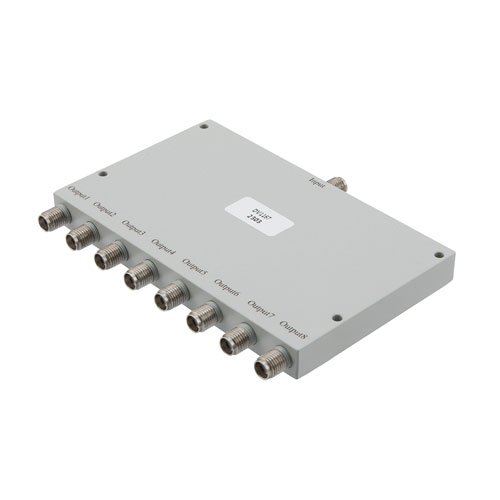 8 Way Power Divider SMA Connectors From 4 GHz to 18 GHz Rated at 30 Watts Fairview Microwave FMDV1187