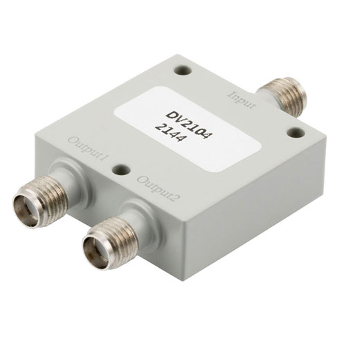 2 Way Power Divider SMA Interface from 2 GHz to 4 GHz Rated at 30 Watts Fairview Microwave FMDV2104