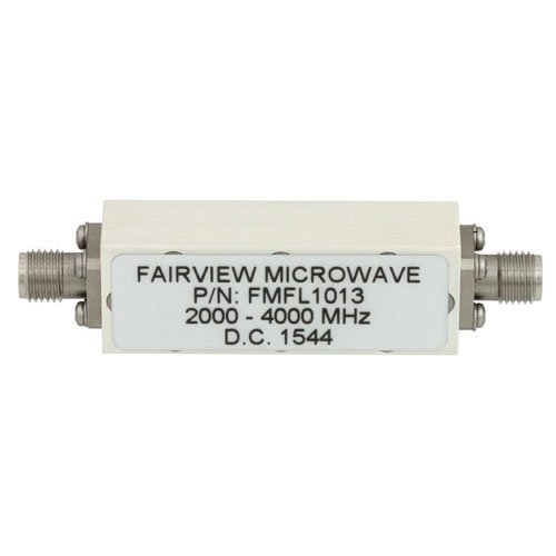 Bandpass Cavity Filter Operating From 2 GHz to 4 GHz With SMA Female Connectors Fairview Microwave FMFL1013