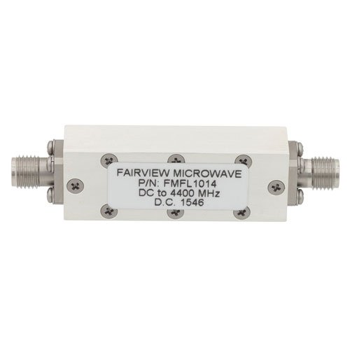 Lowpass Filter Operating From DC to 4.4 GHz With SMA Female Connectors Fairview Microwave FMFL1014