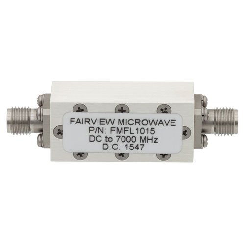 Lowpass Filter Operating From DC to 7 GHz With SMA Female Connectors Fairview Microwave FMFL1015