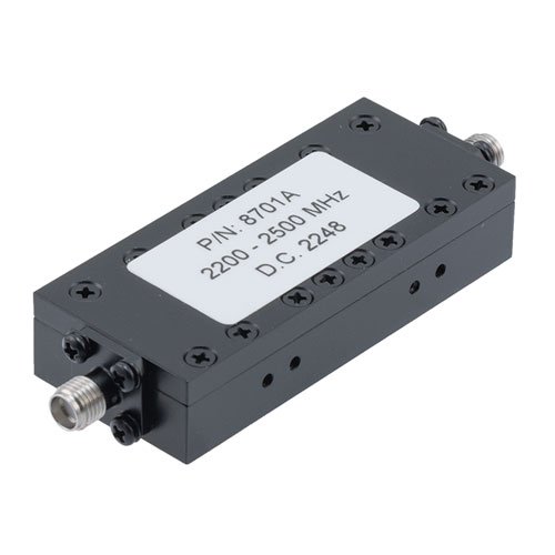 Bandpass Cavity Filter Operating from 2.2 GHz to 2.5 GHz With SMA Female Connectors Fairview Microwave FMFL8701A