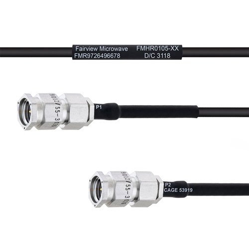 SMA Male to SMA Male MIL-DTL-17 Cable M17/119-RG174 Coax in 100 cm Fairview Microwave FMHR0105-100CM