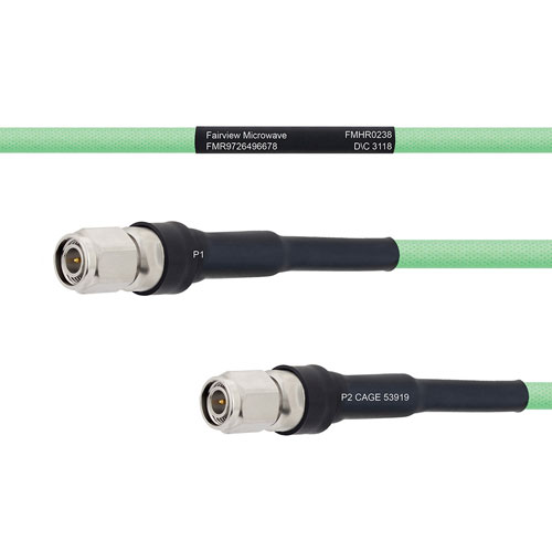 Temperature Conditioned Low Loss TNC Male to TNC Male Cable LL335i Coax in 100 cm Fairview Microwave FMHR0238-100CM