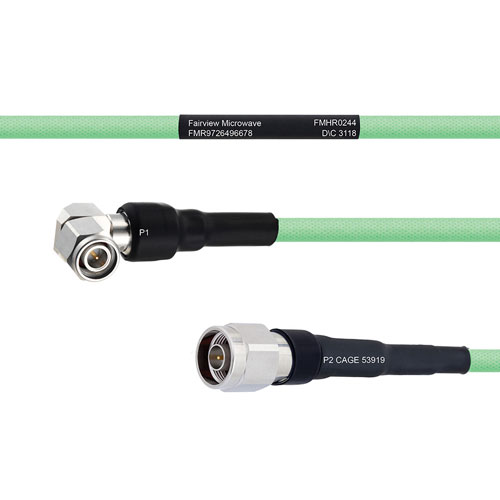 Temperature Conditioned Low Loss RA TNC Male to N Male Cable LL335i Coax in 12 Inch Fairview Microwave FMHR0244-12