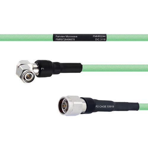 Temperature Conditioned Low Loss RA TNC Male to N Male Cable LL335i Coax in 200 cm Fairview Microwave FMHR0244-200CM