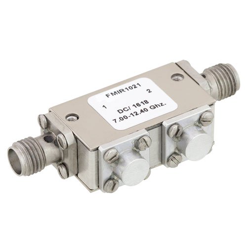 Dual Junction Isolator SMA Female With 40 dB Isolation From 7 GHz to 12.4 GHz Rated to 5 Watts Fairview Microwave FMIR1021