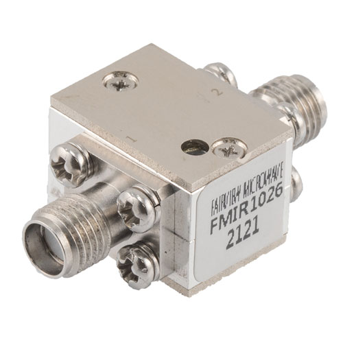 Isolator SMA Female with 20 dB Isolation from 8 GHz to 12 GHz Rated to 10 Watts Fairview Microwave FMIR1026