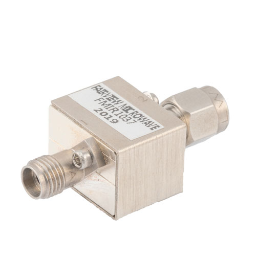 Isolator 2.92mm Female to 2.92mm Male with 12 dB Isolation from 26.5 GHz to 40 GHz Rated to 10 Watts Fairview Microwave FMIR1037