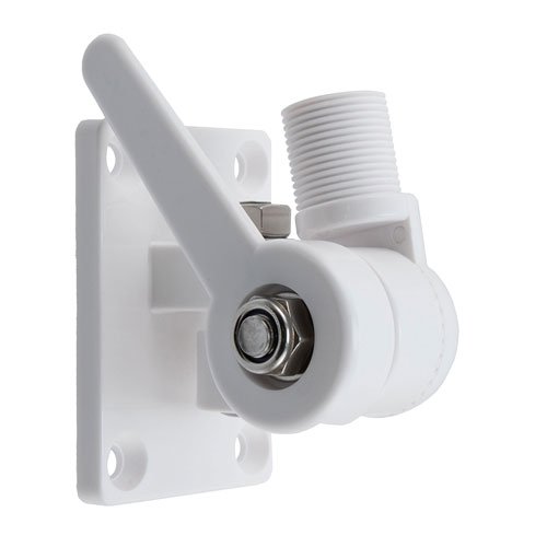 Dual Swivel Rachet Style Marine Antenna Mount, Anti Corrosion ABS, 1"-14 Male Threads Fairview Microwave FMMARRM01