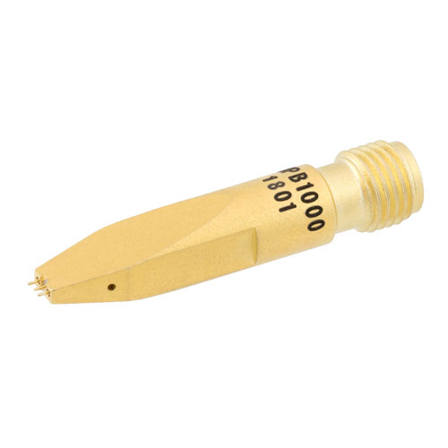 Coaxial RF GSG Probe with 800 Micron Pitch Up to 20 GHz with 3.5mm Interface and Cable Mount Fairview Microwave FMPB1000