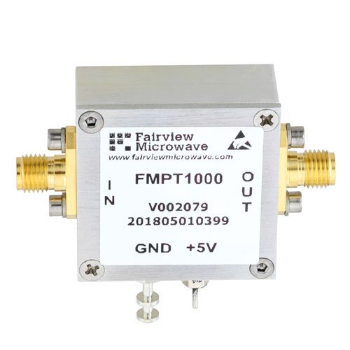 Power Detector, 50 MHz to 5 GHz, SMA, Postive Output Slope Fairview Microwave FMPT1000