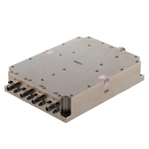 4 Way Broadband Combiner SMA Female Input and N-Type Female Output from 700 MHz to 6 GHz rated 300 Watts Fairview Microwave FMS0031