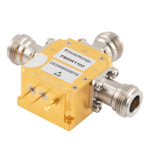 N Reflective SPDT GaN High Power PIN Diode Switch from 500 MHz to 6 GHz Rated at 100 Watts 100ns Speed Fairview Microwave FMSW1103