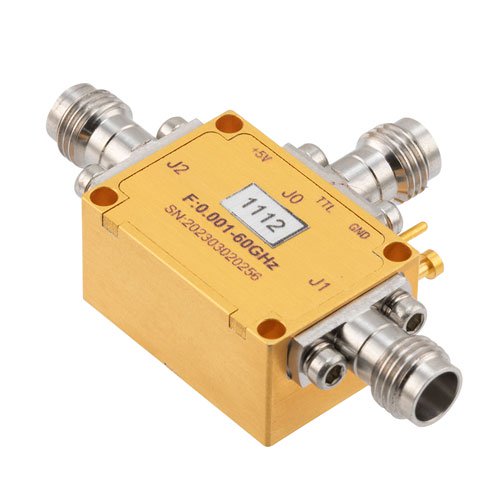 Reflective SPDT Ultra-Wideband PIN Diode Switch Operating 1 MHz to 60 GHz, Up to 15 dBm, 400 nsec and 1.85mm Fairview Microwave FMSW1112