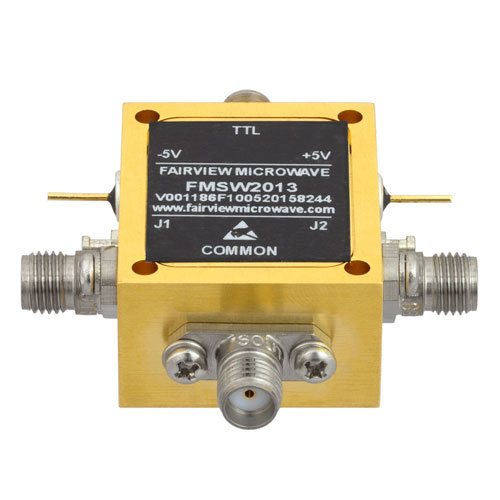 High Power 2.92mm PIN Diode Switch SPDT From 70 MHz to 40 GHz Rated at +27 dBm Fairview Microwave FMSW2013