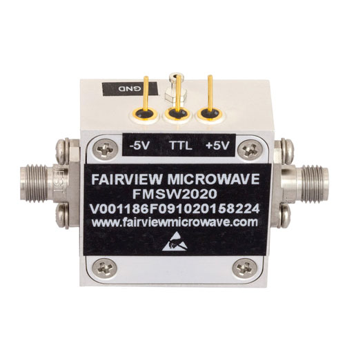 High Power 2.92mm PIN Diode Switch SPST From 2 GHz to 40 GHz Rated at +30 dBm Fairview Microwave FMSW2020