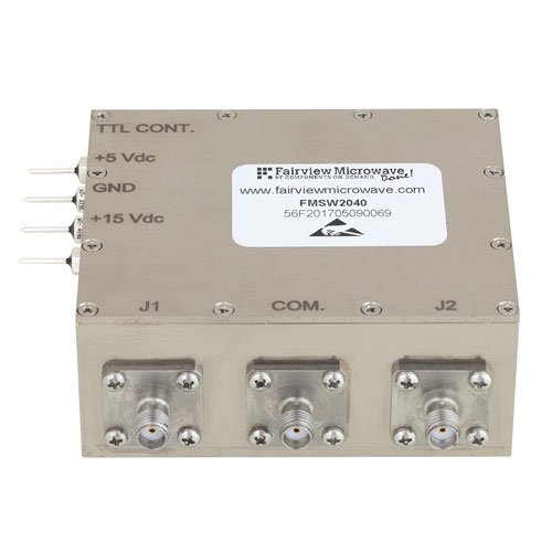 High Power SMA SPDT PIN Diode Switch from 20 MHz to 1,000 MHz Rated at 150 Watts Fairview Microwave FMSW2040