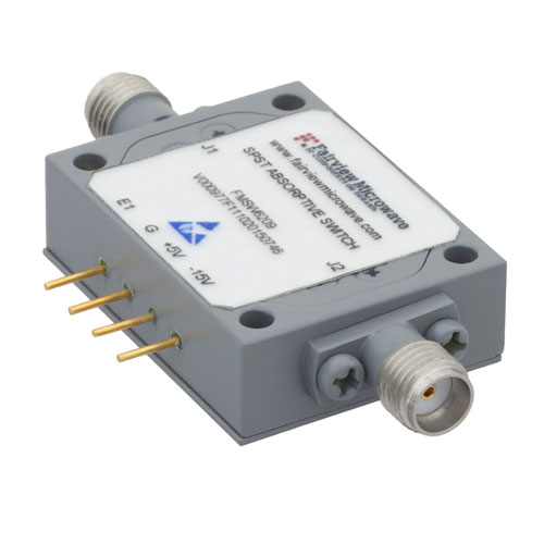 High Power SMA PIN Diode Switch SPST From 500 MHz to 18 GHz Rated at +20 dBm Fairview Microwave FMSW6209