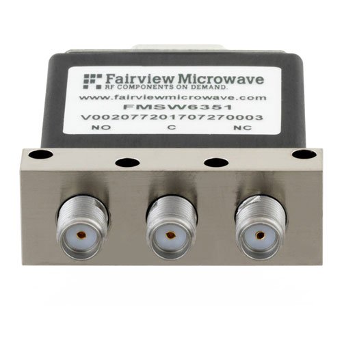 SPDT Failsafe DC to 18 GHz Electro-Mechanical Relay Switch, Indicators, up to 90W, 12V, SMA Fairview Microwave FMSW6351