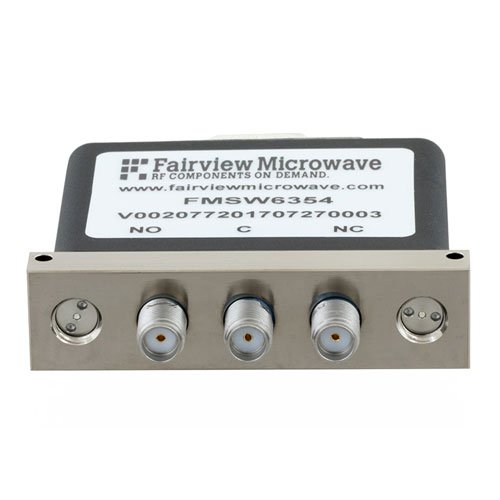 SPDT Failsafe DC to 18 GHz Terminated Electro-Mechanical Relay Switch, up to 90W, 12V, SMA Fairview Microwave FMSW6354