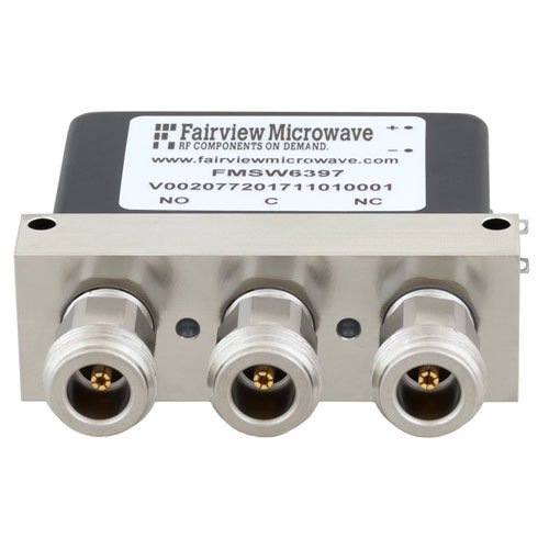 SPDT Failsafe DC to 12 GHz Electro-Mechanical Relay Switch, up to 600W, 28V, N Fairview Microwave FMSW6397