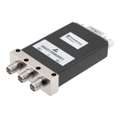 SPDT, IP64 Rated Electromechanical Relay Failsafe Switch, DC to 18 GHz, 600W, TTL, Diodes, 12VDC, SMA Fairview Microwave FMSW6522